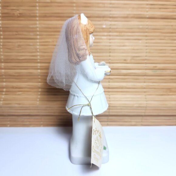 Enesco My First Communion Prayer Vintage 1981 Girl Figurine with Prayer … - Picture 3 of 9